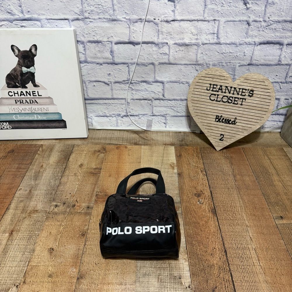 Vintage Polo Sport Ralph Lauren PVC Mini Bag transparent black